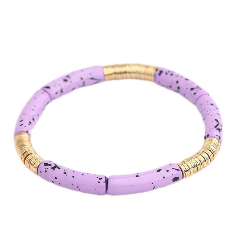 Artistic Colorful Leopard Arylic Metal Plating Women's Bracelets