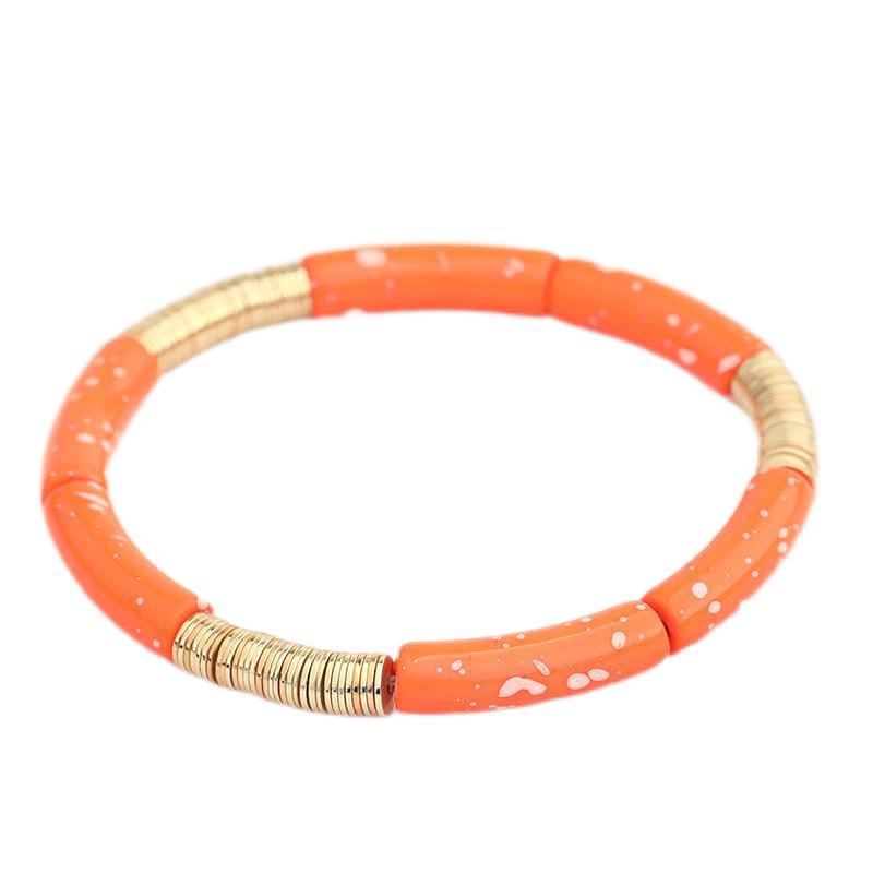 Artistic Colorful Leopard Arylic Metal Plating Women's Bracelets