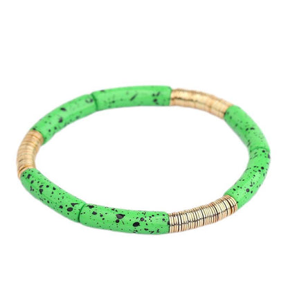 Artistic Colorful Leopard Arylic Metal Plating Women's Bracelets