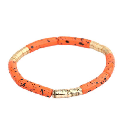 Artistic Colorful Leopard Arylic Metal Plating Women's Bracelets