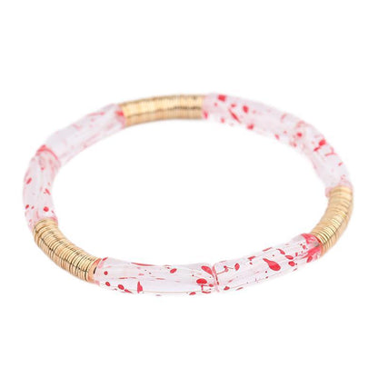 Artistic Colorful Leopard Arylic Metal Plating Women's Bracelets