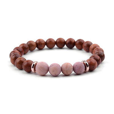 Simple Style Round Natural Stone Bracelets