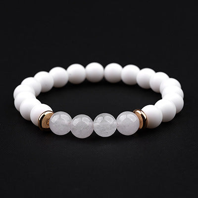 Simple Style Round Natural Stone Bracelets