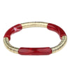 Casual Vacation Round Color Block Arylic Metal Wholesale Bracelets