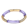 Casual Vacation Round Color Block Arylic Metal Wholesale Bracelets