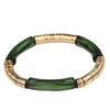 Casual Vacation Round Color Block Arylic Metal Wholesale Bracelets