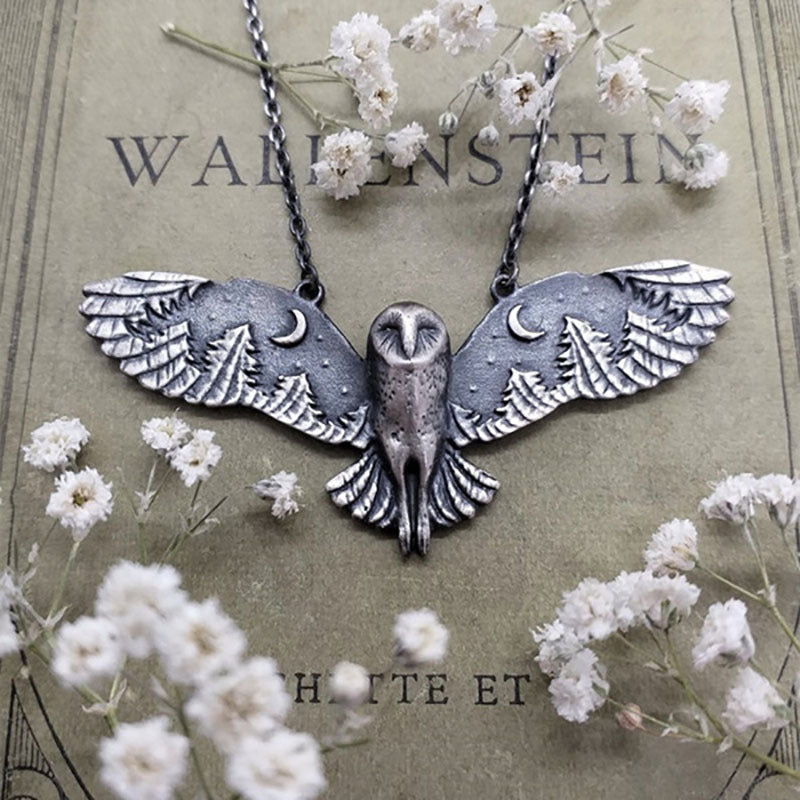 Retro Owl Alloy Iron Plating Unisex Necklace