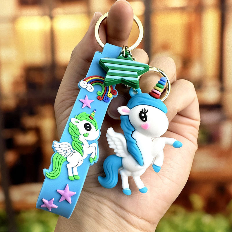 Cartoon Style  Pvc Silica Gel Unisex Bag Pendant Keychain