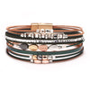 Casual Cross Pu Leather Alloy Braid Hollow Out Women's Men's Bracelets