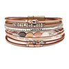 Casual Cross Pu Leather Alloy Braid Hollow Out Women's Men's Bracelets