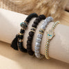 Bohemian Geometric Mixed Materials Beaded Artificial Pearls Shell Bracelets