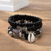 Bohemian Geometric Mixed Materials Beaded Artificial Pearls Shell Bracelets