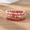 Bohemian Geometric Mixed Materials Beaded Artificial Pearls Shell Bracelets