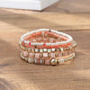 Bohemian Geometric Mixed Materials Beaded Artificial Pearls Shell Bracelets