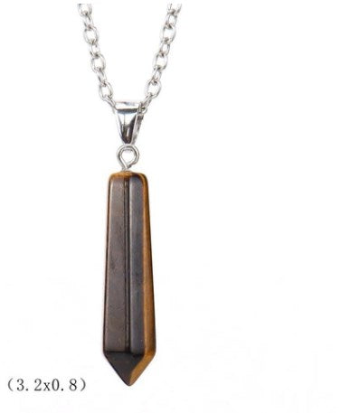 Simple Style Leaf Agate Pendant Necklace In Bulk