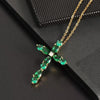 Simple Style Cross Stainless Steel Plating Inlay Zircon 18k Gold Plated Silver Plated Pendant Necklace