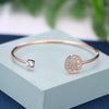 Elegant Lady Classic Style Round Alloy Iron Inlay Rhinestones Rose Gold Plated Gold Plated Silver Plated Women's Bangle