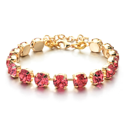 Elegant Luxurious Lady Geometric Copper Inlay Zircon Bracelets