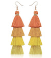 Casual Color Block Alloy Tassel Women's Drop Earrings