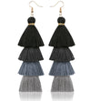 Casual Color Block Alloy Tassel Women's Drop Earrings