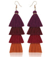 Casual Color Block Alloy Tassel Women's Drop Earrings