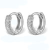 1 Pair Elegant Solid Color Plating Inlay Sterling Silver Zircon 18k Gold Plated White Gold Plated Earrings