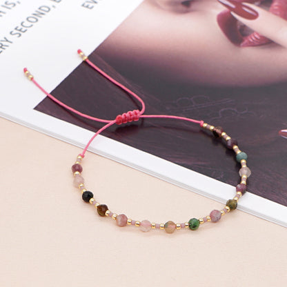 Elegant Simple Style Classic Style Geometric Glass Stone Rope Wholesale Bracelets