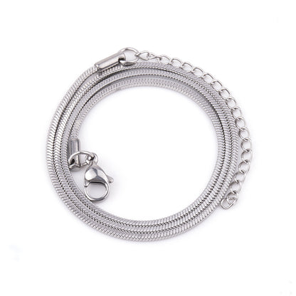 Hip-hop Solid Color Titanium Steel Polishing Necklace