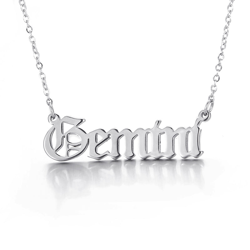 Simple Style Constellation Titanium Steel Plating Pendant Necklace