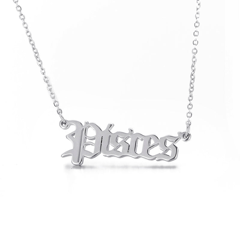 Simple Style Constellation Titanium Steel Plating Pendant Necklace