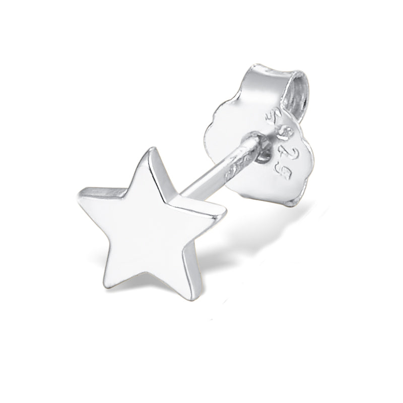 1 Pair Cute Commute Star Moon Heart Shape Plating Sterling Silver 18k Gold Plated White Gold Plated Ear Studs