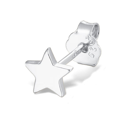 1 Pair Cute Commute Star Moon Heart Shape Plating Sterling Silver 18k Gold Plated White Gold Plated Ear Studs