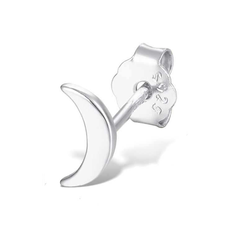 1 Pair Cute Commute Star Moon Heart Shape Plating Sterling Silver 18k Gold Plated White Gold Plated Ear Studs