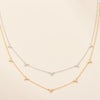 Elegant Luxurious Solid Color Sterling Silver Plating Inlay Zircon 18k Gold Plated White Gold Plated Necklace