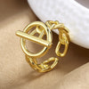 Simple Style Solid Color Copper Toggle Plating Open Ring