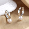 1 Pair Ig Style U Shape Imitation Pearl Copper Earrings