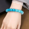 Casual Simple Style Round Gradient Color Plastic Beaded Plating Women's Bracelets