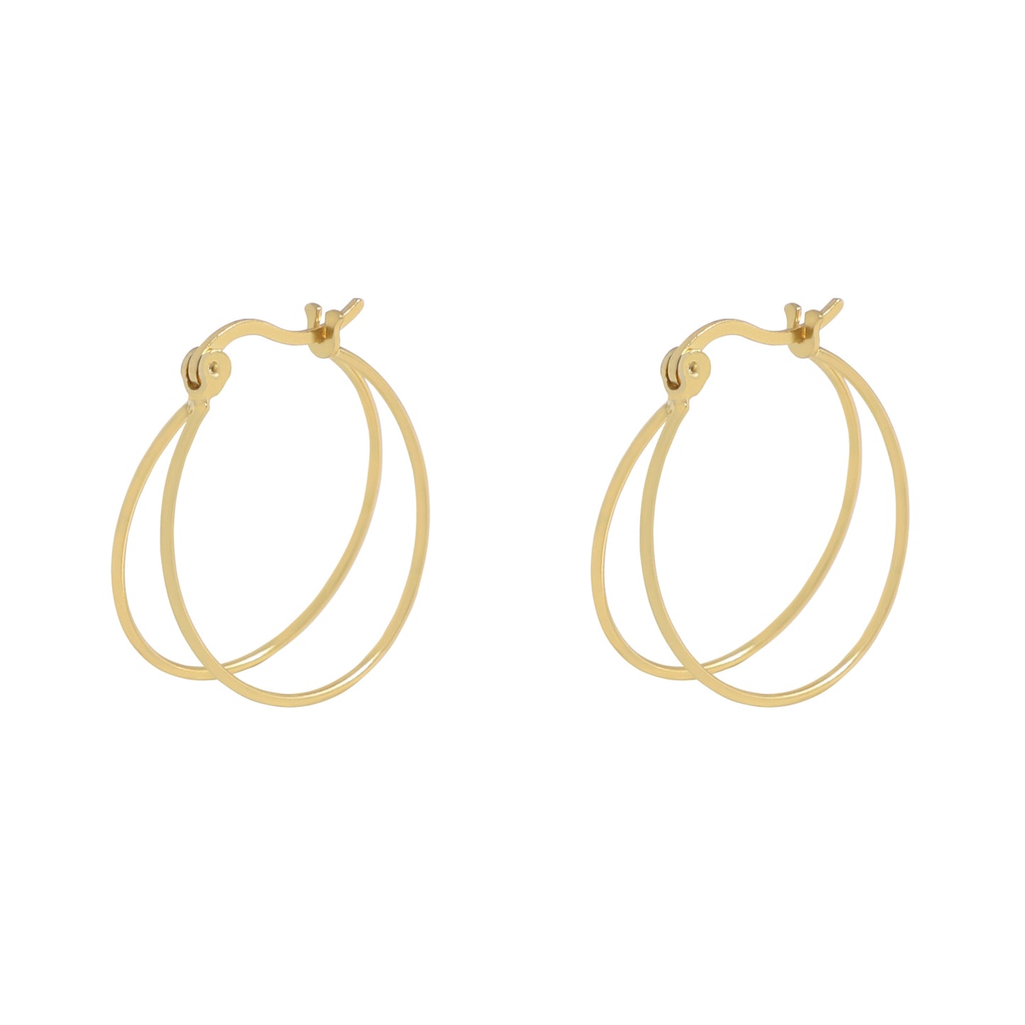 1 Pair Simple Style Solid Color Plating Sterling Silver 18k Gold Plated Earrings