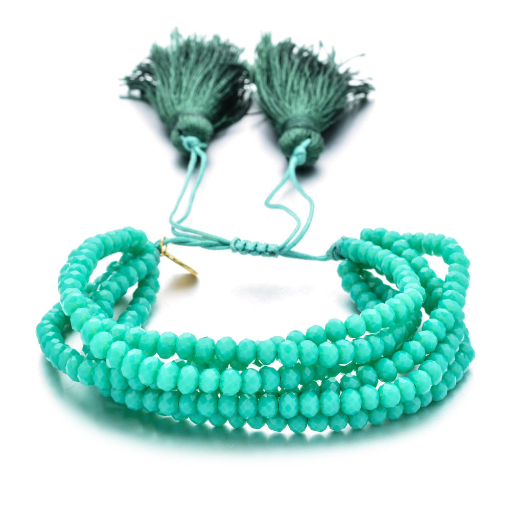 Sweet Tassel Solid Color Beaded Agate Wholesale Bracelets