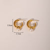 1 Pair Vintage Style Classic Style Geometric Inlay Copper Freshwater Pearl 18k Gold Plated Earrings