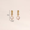 1 Pair Glam Retro Geometric Plating Inlay Copper Artificial Pearls 18k Gold Plated Drop Earrings