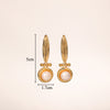 1 Pair Glam Retro Geometric Plating Inlay Copper Freshwater Pearl 18k Gold Plated Drop Earrings