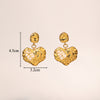 1 Pair Glam Classical Heart Shape Flower Plating Inlay Copper Freshwater Pearl 18k Gold Plated Ear Studs