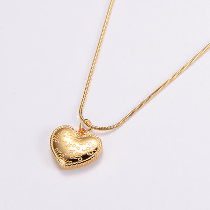 Elegant Lady Letter Star Heart Shape Stainless Steel Plating Inlay Zircon 18k Gold Plated Rose Gold Plated Pendant Necklace