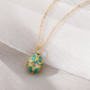 Cute Simple Style Egg Copper Inlay Zircon Pendant Necklace