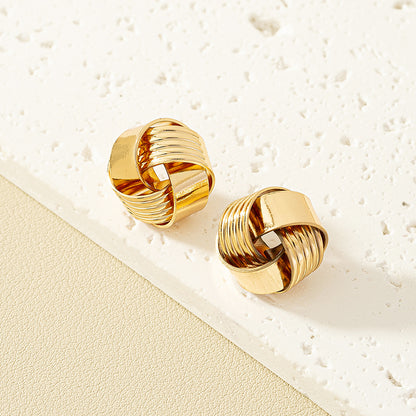 Simple Style Solid Color Alloy Women's Ear Studs