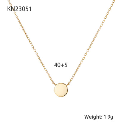 Luxurious Round Sterling Silver Plating 18k Gold Plated White Gold Plated Pendant Necklace