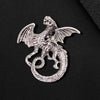 Cartoon Style Dragon Alloy Enamel Inlay Rhinestones Unisex Brooches