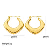 1 Pair Modern Style C Shape Plating Stainless Steel 18k Gold Plated Earrings