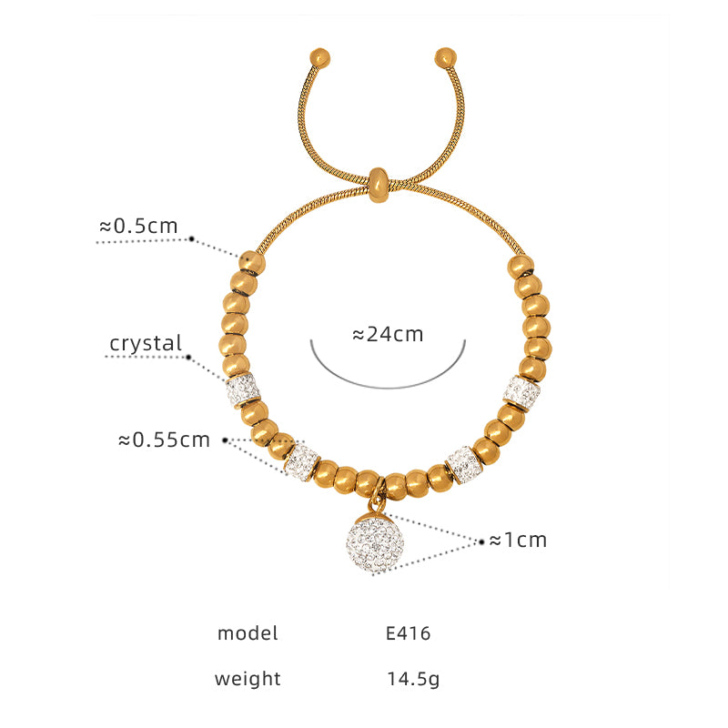 Hip-hop Exaggerated Devil's Eye Star Heart Shape Titanium Steel Plating Inlay Zircon 18k Gold Plated Bracelets